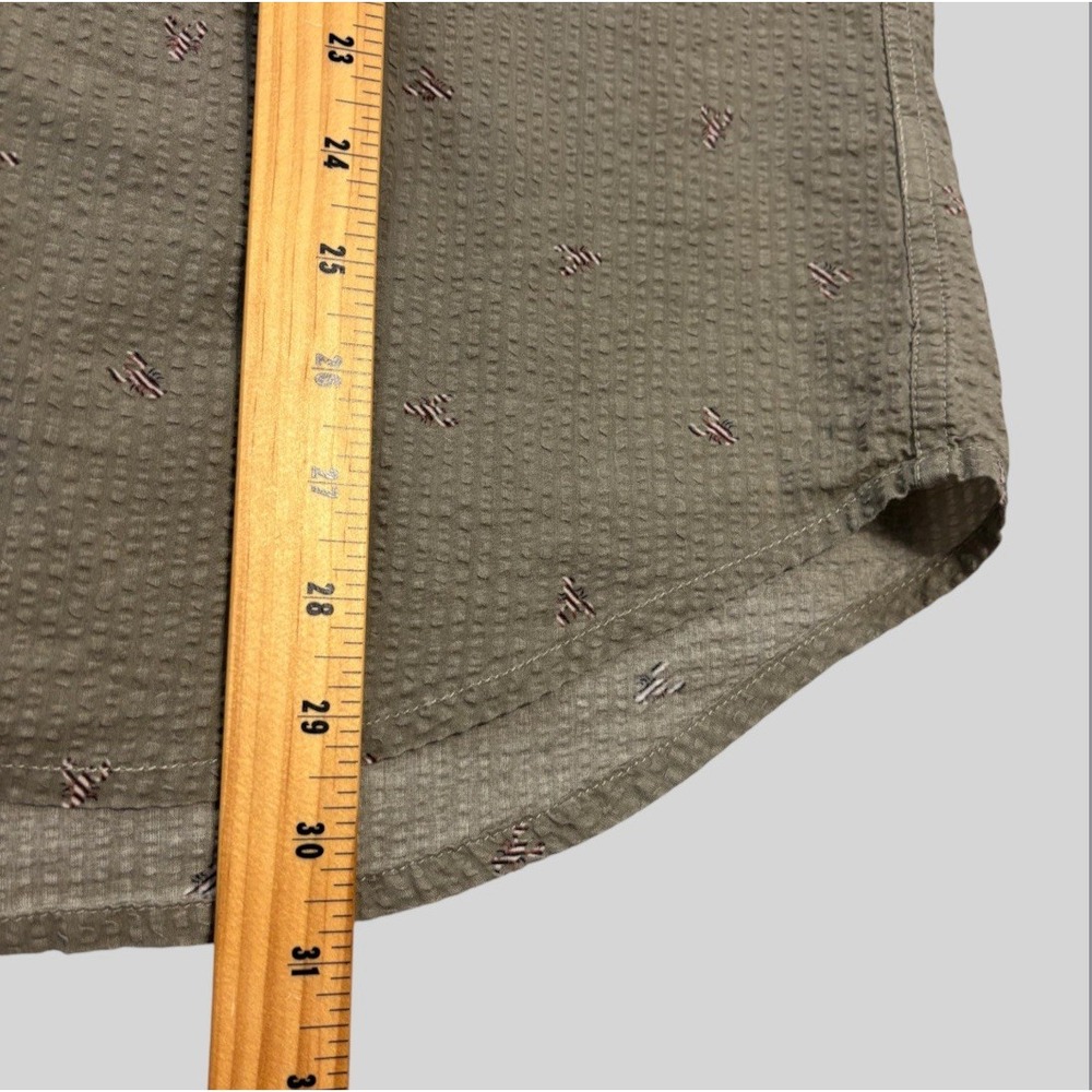 Jachs New York Men's Large Lobster Print Seersucker Short Sleeve Button Down - Picture 4 of 8